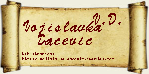 Vojislavka Dačević vizit kartica